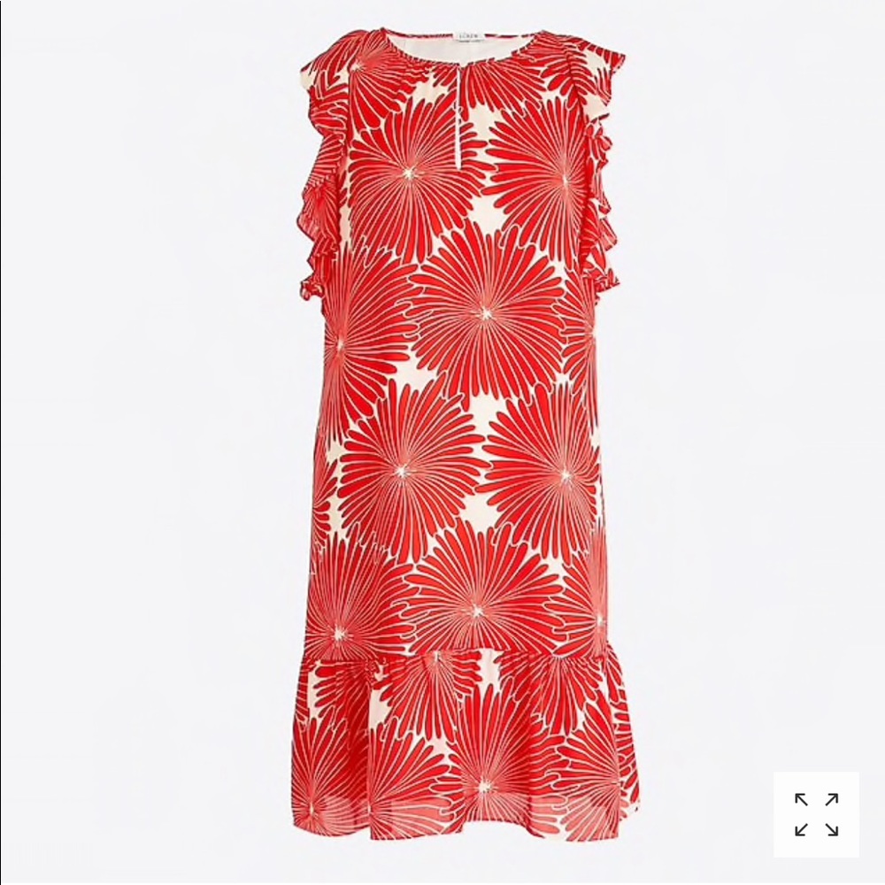J.Crew Printed Flutter Dress